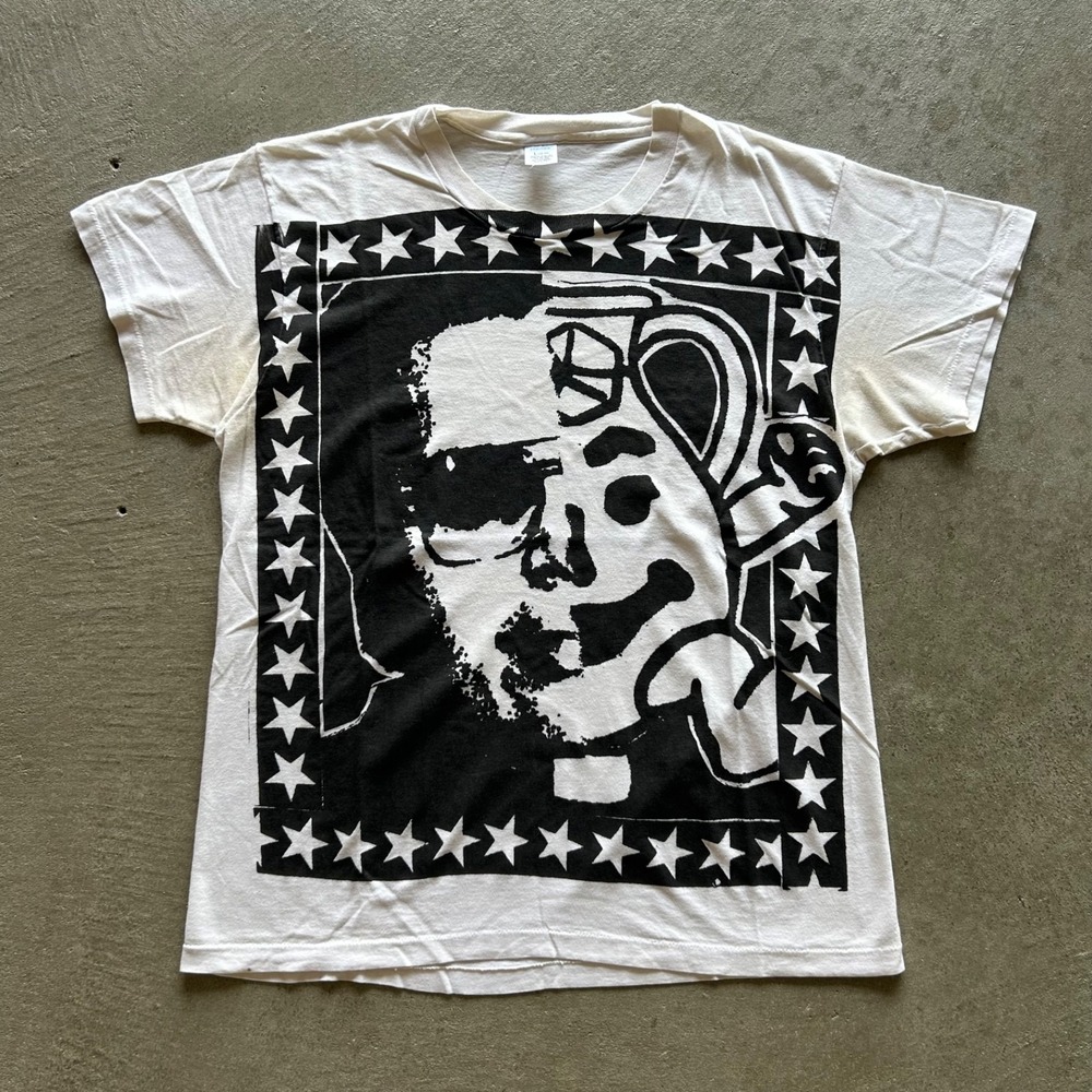 Vintage 80s Jim Jones Kool Aid Man Shirt Size Large White Cult Leader Parody USA
